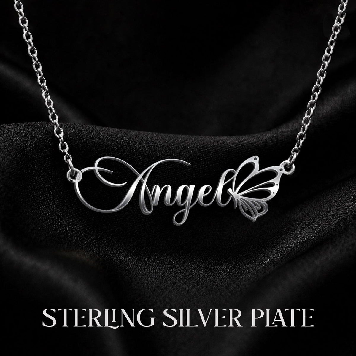ANGEL T02 Custom Name Necklace, Personalized Name Necklace, Birthday Gift, Christmas Gift for Her