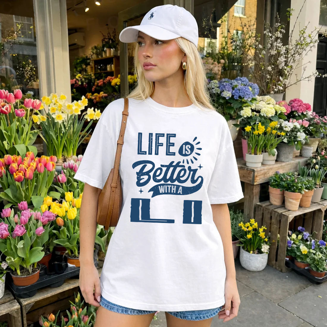 LI HH88-K2–Personalized Name Quote T-Shirt Life Is Better With Unisex Gift