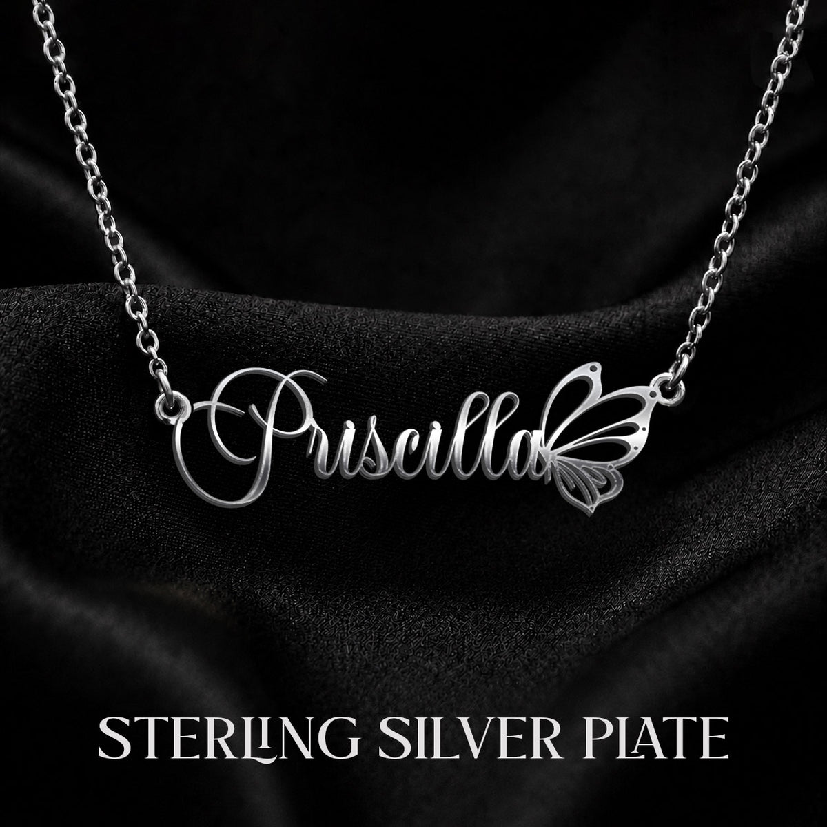 PRISCILLA T02 Custom Name Necklace, Personalized Name Necklace, Birthday Gift, Christmas Gift for Her