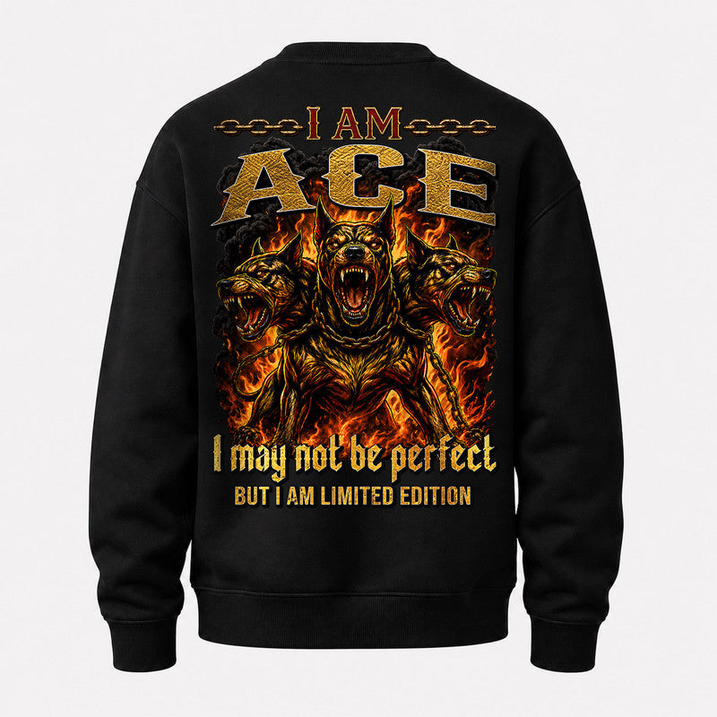 ACE MP88-F2-168–Personalized Bold Quote Apparel “I Am NAME I May Not Be Perfect But I Am Limited Edition