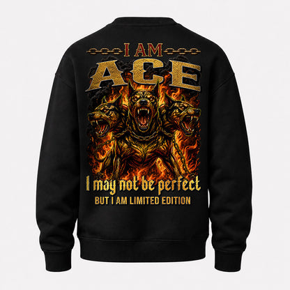 ACE MP88-F2-168–Personalized Bold Quote Apparel “I Am NAME I May Not Be Perfect But I Am Limited Edition