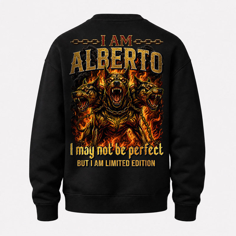 ALBERTO MP88-F2-168–Personalized Bold Quote Apparel “I Am NAME I May Not Be Perfect But I Am Limited Edition