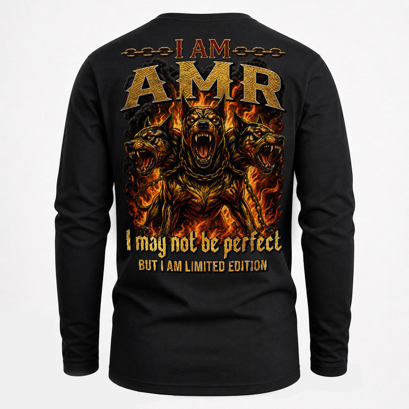 AMR MP88-F2-168–Personalized Bold Quote Apparel “I Am NAME I May Not Be Perfect But I Am Limited Edition