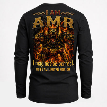 AMR MP88-F2-168–Personalized Bold Quote Apparel “I Am NAME I May Not Be Perfect But I Am Limited Edition