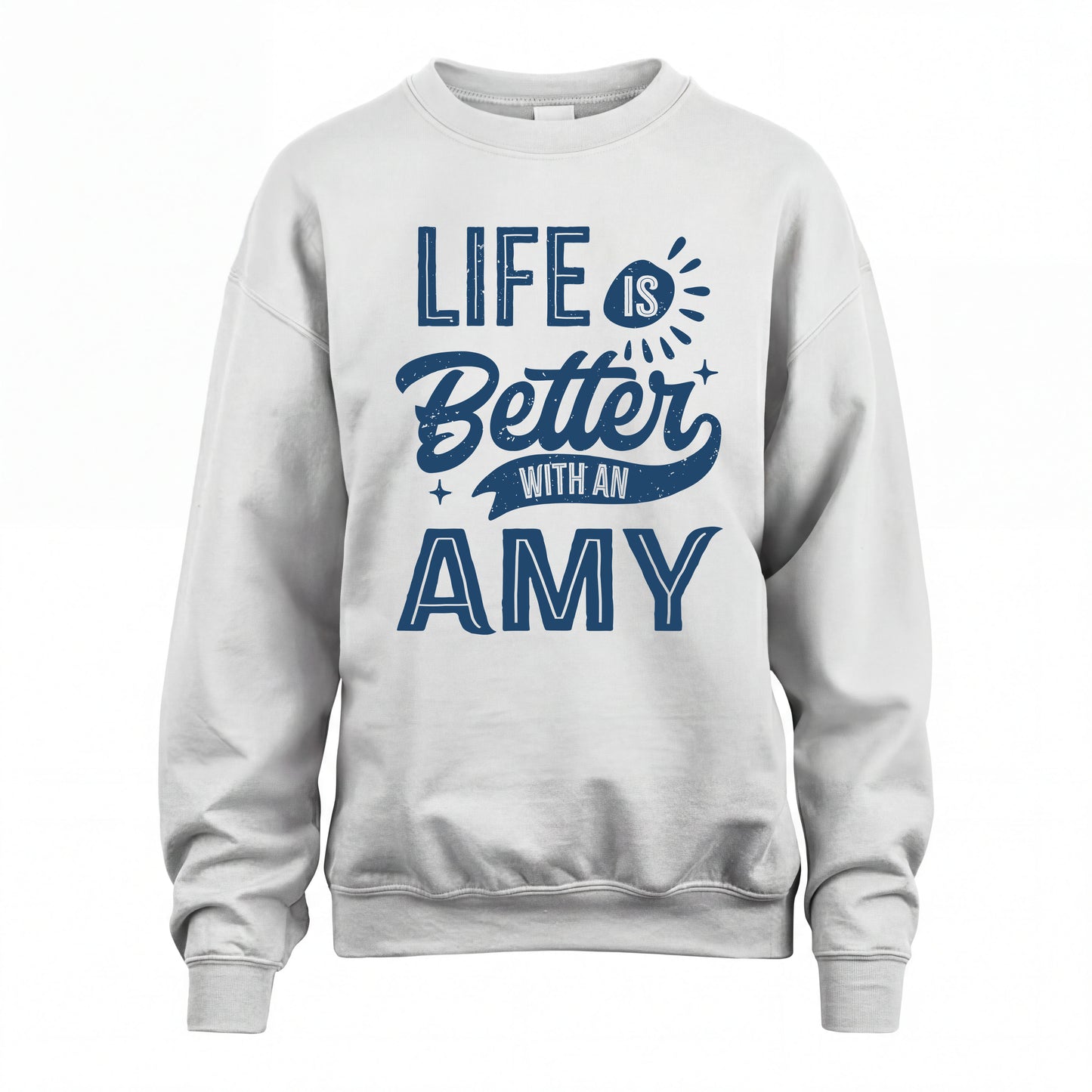 AMY HH88-K2–Personalized Name Quote T-Shirt Life Is Better With Unisex Gift