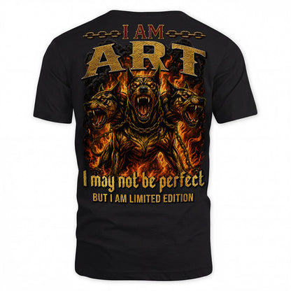 ART MP88-F2-168–Personalized Bold Quote Apparel “I Am NAME I May Not Be Perfect But I Am Limited Edition