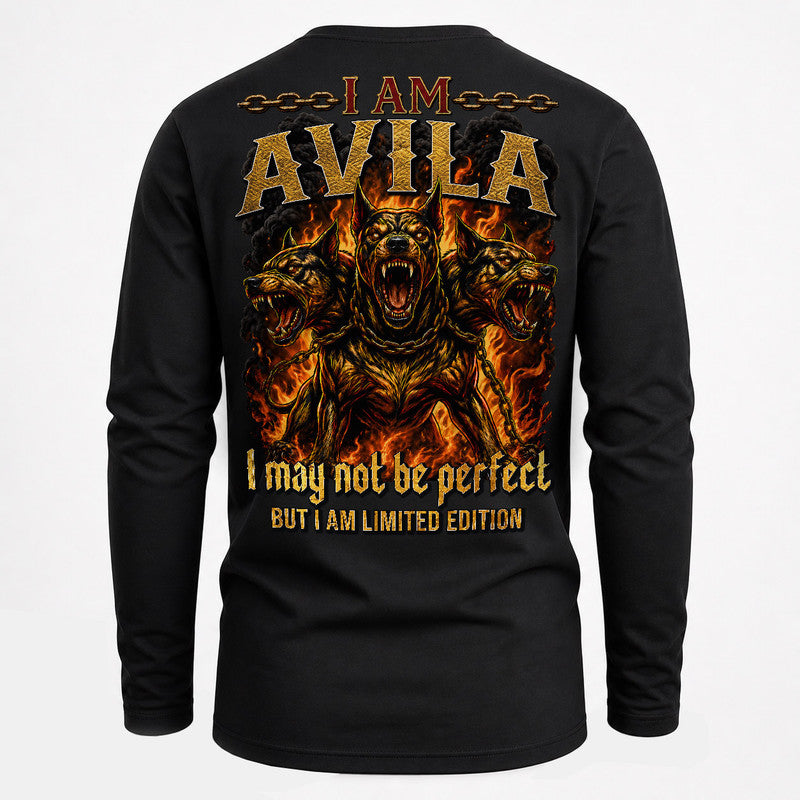 AVILA MP88-F2-168–Personalized Bold Quote Apparel “I Am NAME I May Not Be Perfect But I Am Limited Edition