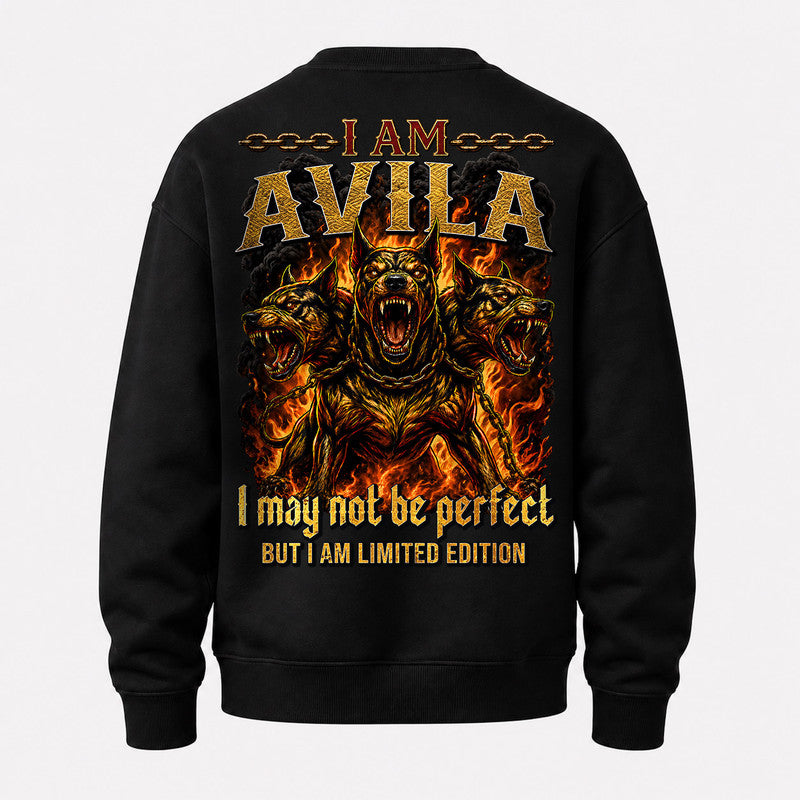 AVILA MP88-F2-168–Personalized Bold Quote Apparel “I Am NAME I May Not Be Perfect But I Am Limited Edition