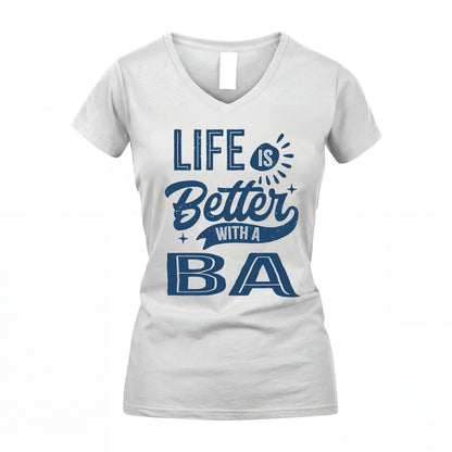BA HH88-K2–Personalized Name Quote T-Shirt Life Is Better With Unisex Gift