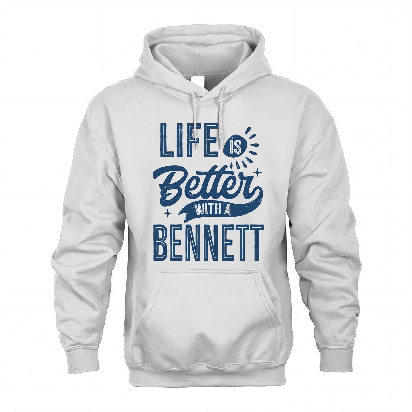 BENNETT HH88-K2–Personalized Name Quote T-Shirt Life Is Better With Unisex Gift