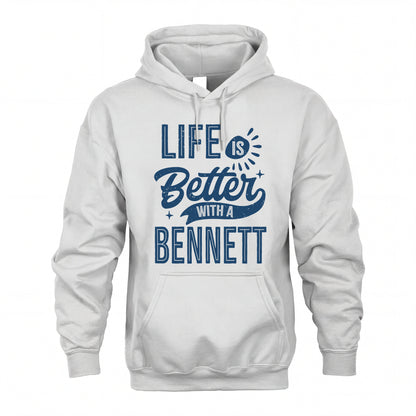 BENNETT HH88-K2–Personalized Name Quote T-Shirt Life Is Better With Unisex Gift