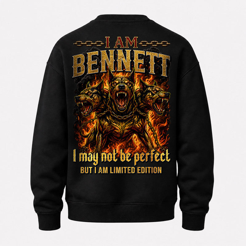 BENNETT MP88-F2-168–Personalized Bold Quote Apparel “I Am NAME I May Not Be Perfect But I Am Limited Edition