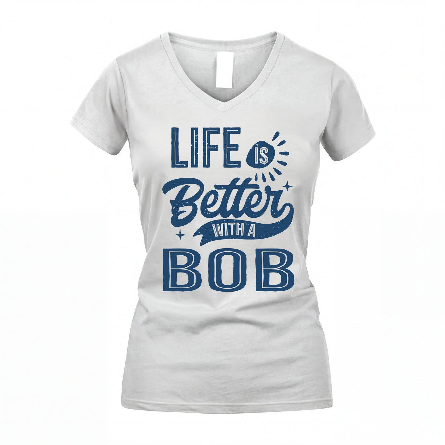 BOB HH88-K2–Personalized Name Quote T-Shirt Life Is Better With Unisex Gift