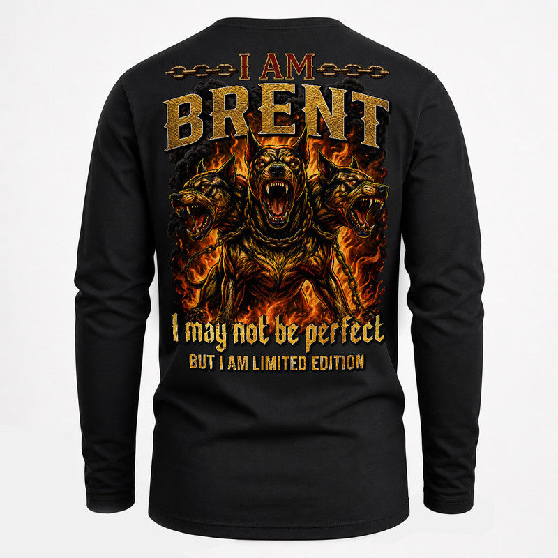 BRENT MP88-F2-168–Personalized Bold Quote Apparel “I Am NAME I May Not Be Perfect But I Am Limited Edition
