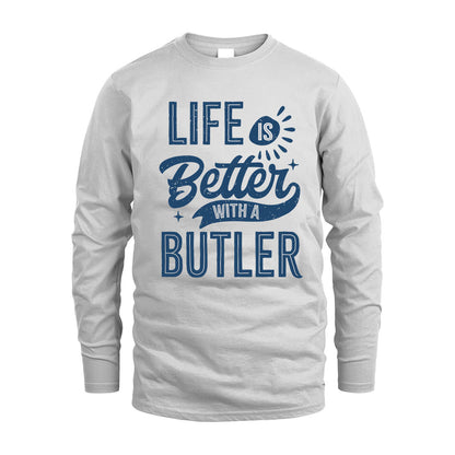 BUTLER HH88-K2–Personalized Name Quote T-Shirt Life Is Better With Unisex Gift