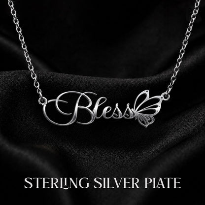 BLESS T02 Custom Name Necklace, Personalized Name Necklace, Birthday Gift, Christmas Gift for Her