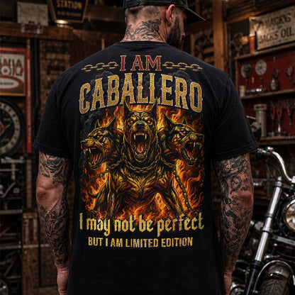 CABALLERO MP88-F2-168–Personalized Bold Quote Apparel “I Am NAME I May Not Be Perfect But I Am Limited Edition