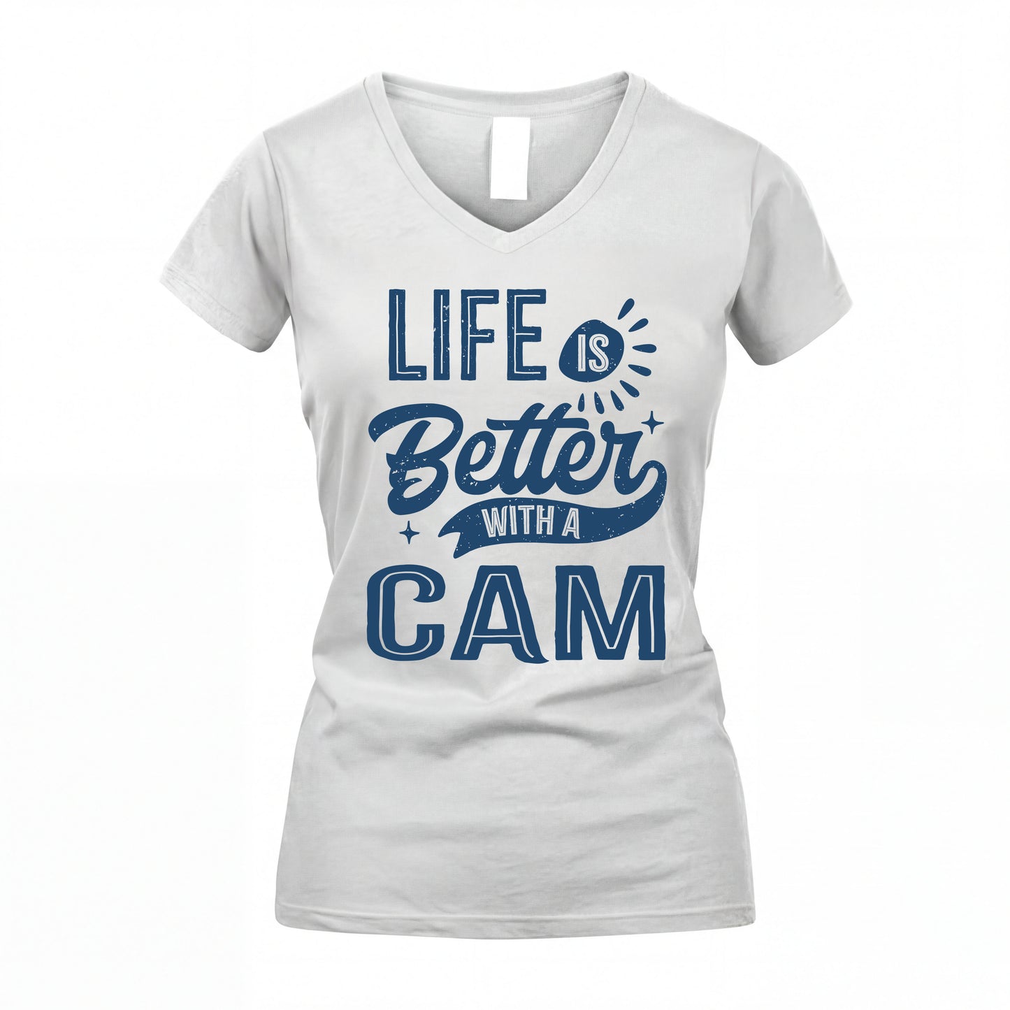 CAM HH88-K2–Personalized Name Quote T-Shirt Life Is Better With Unisex Gift