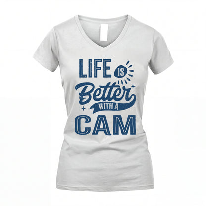 CAM HH88-K2–Personalized Name Quote T-Shirt Life Is Better With Unisex Gift