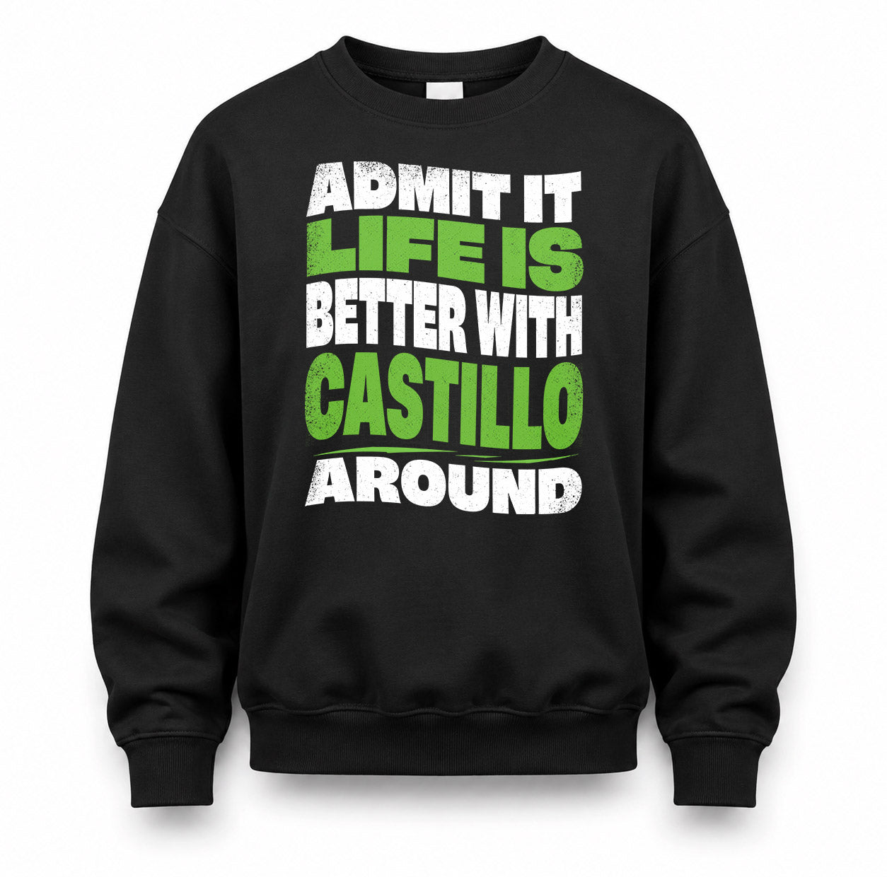 CASTILLO KTT19-K098-189 – Personalized Funny Quote Apparel “Admit It, Life Is Better With NAME Around”