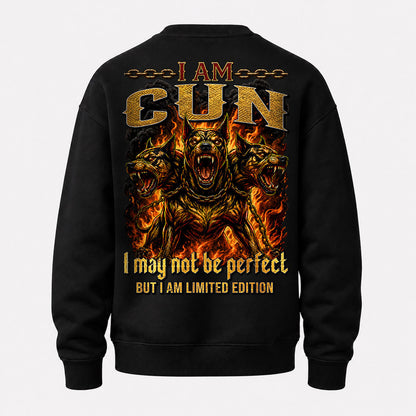 CUN MP88-F2-168–Personalized Bold Quote Apparel “I Am NAME I May Not Be Perfect But I Am Limited Edition