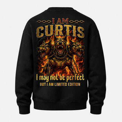 CURTIS MP88-F2-168–Personalized Bold Quote Apparel “I Am NAME I May Not Be Perfect But I Am Limited Edition