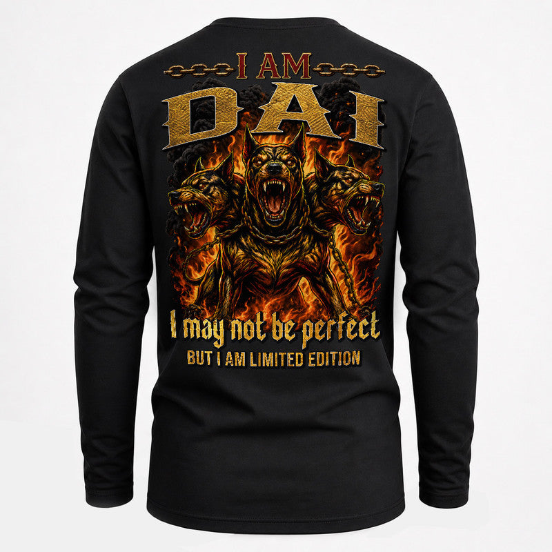 DAI MP88-F2-168–Personalized Bold Quote Apparel “I Am NAME I May Not Be Perfect But I Am Limited Edition