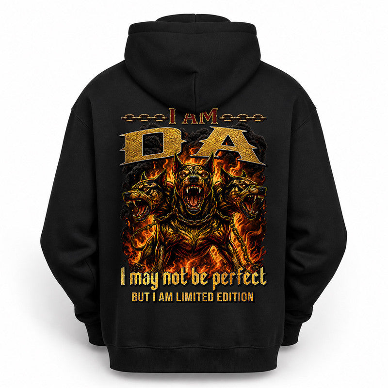 DA MP88-F2-168–Personalized Bold Quote Apparel “I Am NAME I May Not Be Perfect But I Am Limited Edition