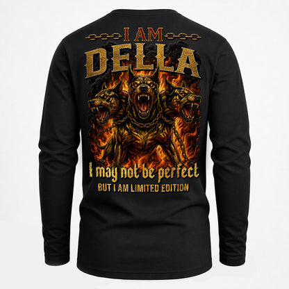 DELLA MP88-F2-168–Personalized Bold Quote Apparel “I Am NAME I May Not Be Perfect But I Am Limited Edition