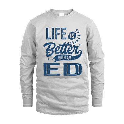 ED HH88-K2–Personalized Name Quote T-Shirt Life Is Better With Unisex Gift