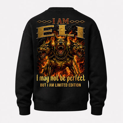 ELI MP88-F2-168–Personalized Bold Quote Apparel “I Am NAME I May Not Be Perfect But I Am Limited Edition