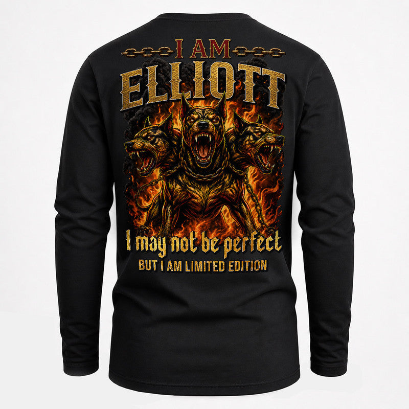 ELLIOTT MP88-F2-168–Personalized Bold Quote Apparel “I Am NAME I May Not Be Perfect But I Am Limited Edition