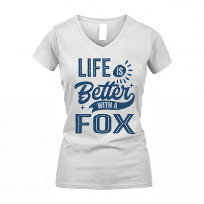 FOX HH88-K2–Personalized Name Quote T-Shirt Life Is Better With Unisex Gift