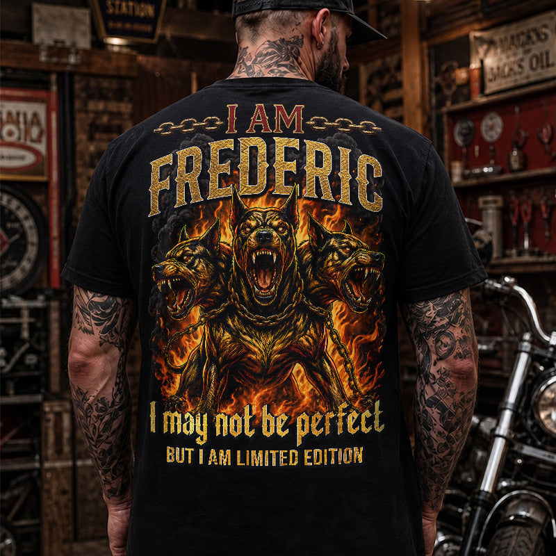 FREDERIC MP88-F2-168–Personalized Bold Quote Apparel “I Am NAME I May Not Be Perfect But I Am Limited Edition