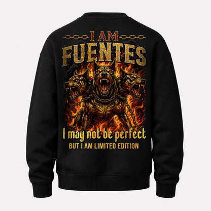 FUENTES MP88-F2-168–Personalized Bold Quote Apparel “I Am NAME I May Not Be Perfect But I Am Limited Edition