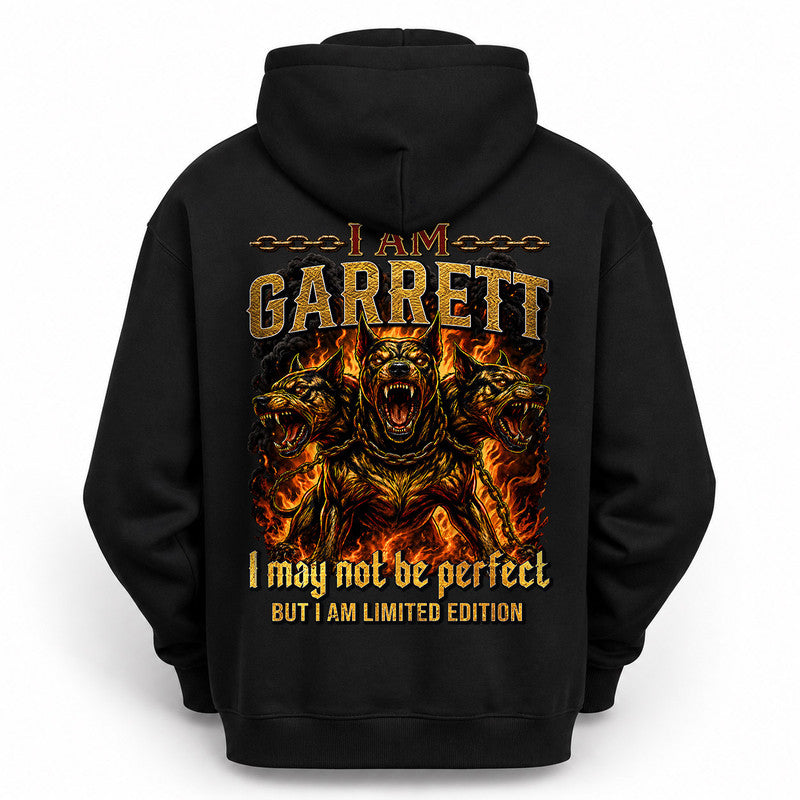 GARRETT MP88-F2-168–Personalized Bold Quote Apparel “I Am NAME I May Not Be Perfect But I Am Limited Edition