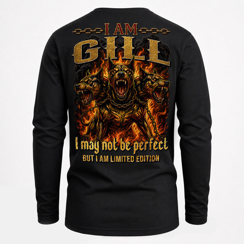 GILL MP88-F2-168–Personalized Bold Quote Apparel “I Am NAME I May Not Be Perfect But I Am Limited Edition