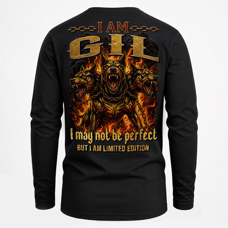 GIL MP88-F2-168–Personalized Bold Quote Apparel “I Am NAME I May Not Be Perfect But I Am Limited Edition
