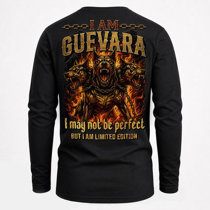 GUEVARA MP88-F2-168–Personalized Bold Quote Apparel “I Am NAME I May Not Be Perfect But I Am Limited Edition