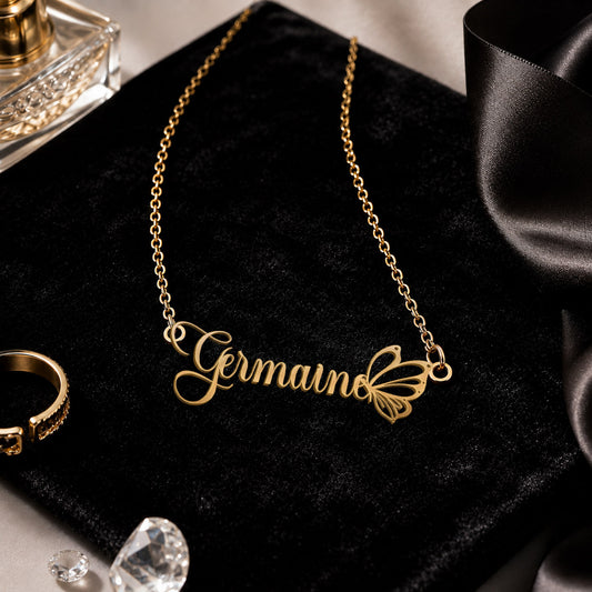 GERMAINE T02 Custom Name Necklace, Personalized Name Necklace, Birthday Gift, Christmas Gift for Her