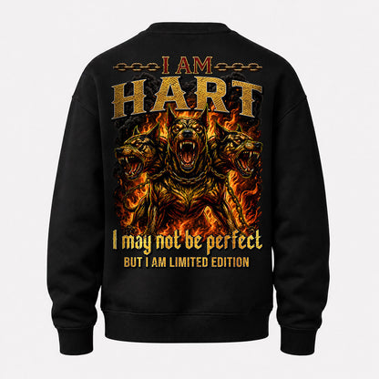 HART MP88-F2-168–Personalized Bold Quote Apparel “I Am NAME I May Not Be Perfect But I Am Limited Edition