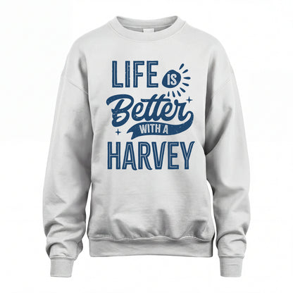 HARVEY HH88-K2–Personalized Name Quote T-Shirt Life Is Better With Unisex Gift