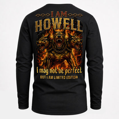 HOWELL MP88-F2-168–Personalized Bold Quote Apparel “I Am NAME I May Not Be Perfect But I Am Limited Edition