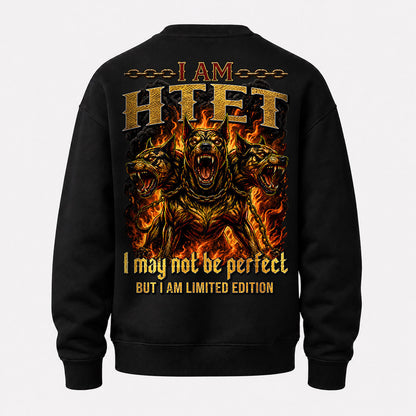 HTET MP88-F2-168–Personalized Bold Quote Apparel “I Am NAME I May Not Be Perfect But I Am Limited Edition