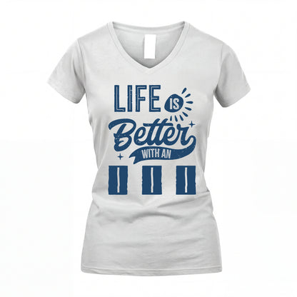 III HH88-K2–Personalized Name Quote T-Shirt Life Is Better With Unisex Gift