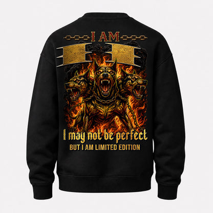 II MP88-F2-168–Personalized Bold Quote Apparel “I Am NAME I May Not Be Perfect But I Am Limited Edition