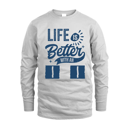 II HH88-K2–Personalized Name Quote T-Shirt Life Is Better With Unisex Gift