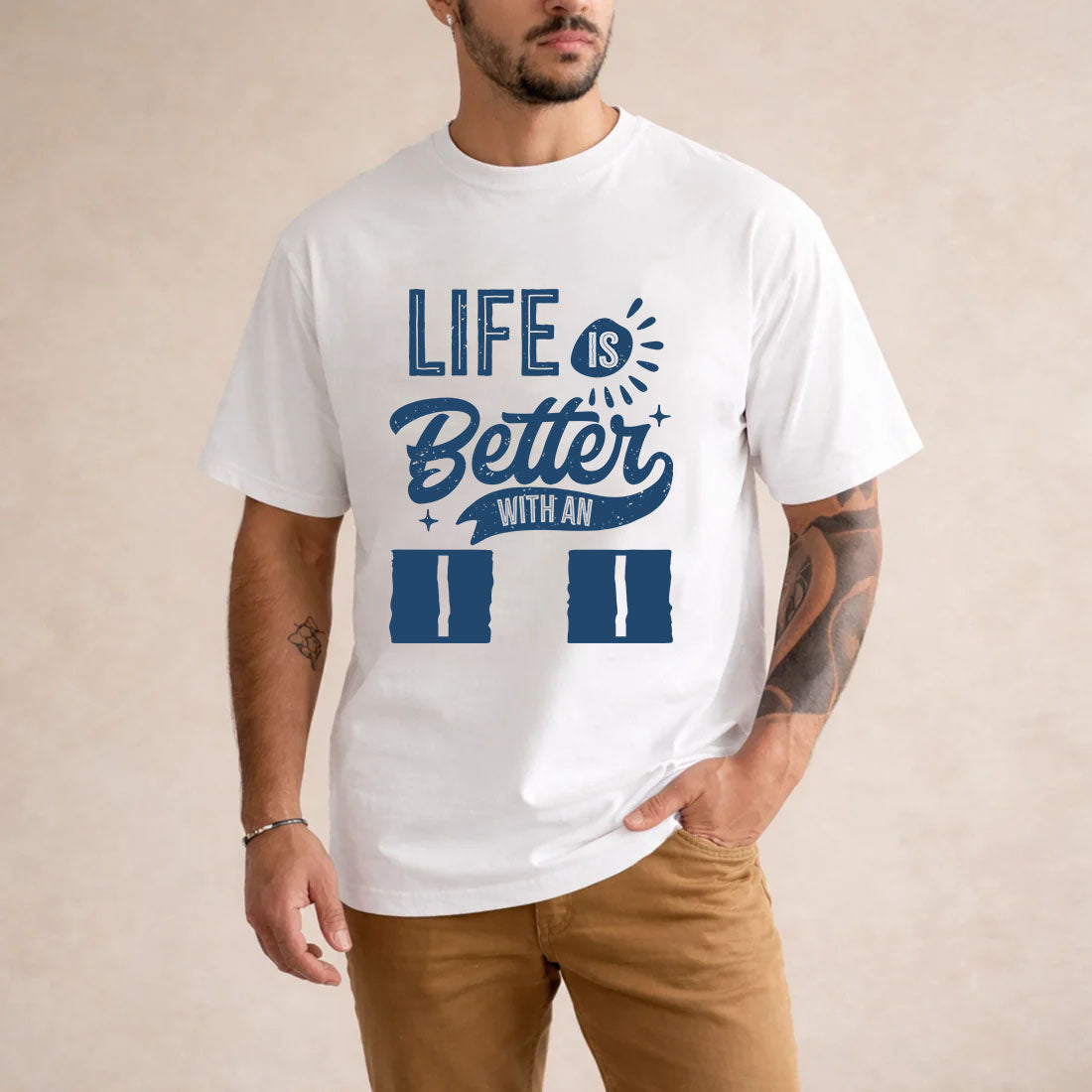 II HH88-K2–Personalized Name Quote T-Shirt Life Is Better With Unisex Gift