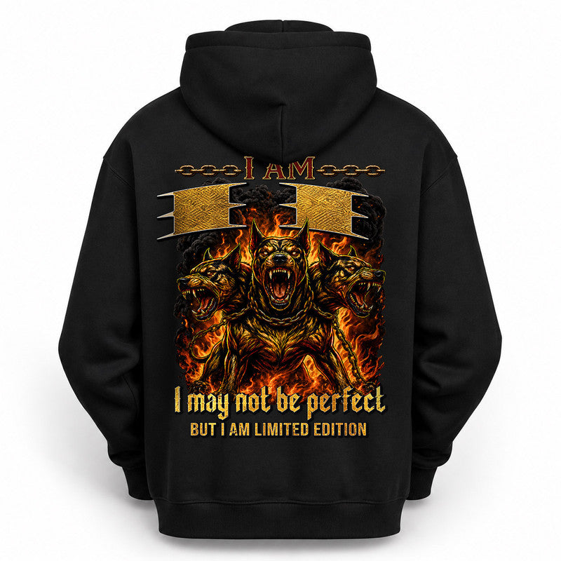 II MP88-F2-168–Personalized Bold Quote Apparel “I Am NAME I May Not Be Perfect But I Am Limited Edition