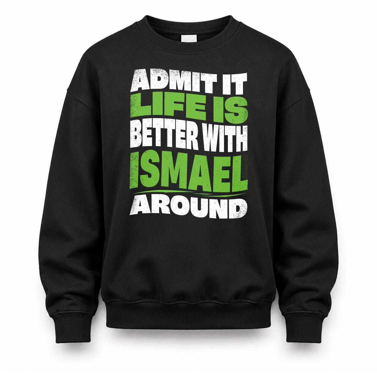 ISMAEL KTT19-K098-189 – Personalized Funny Quote Apparel “Admit It, Life Is Better With NAME Around”